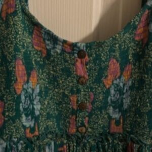 Free people green floral dress